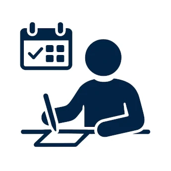 Icône illustrant l’assiduité, réparation écran iPhone Paris